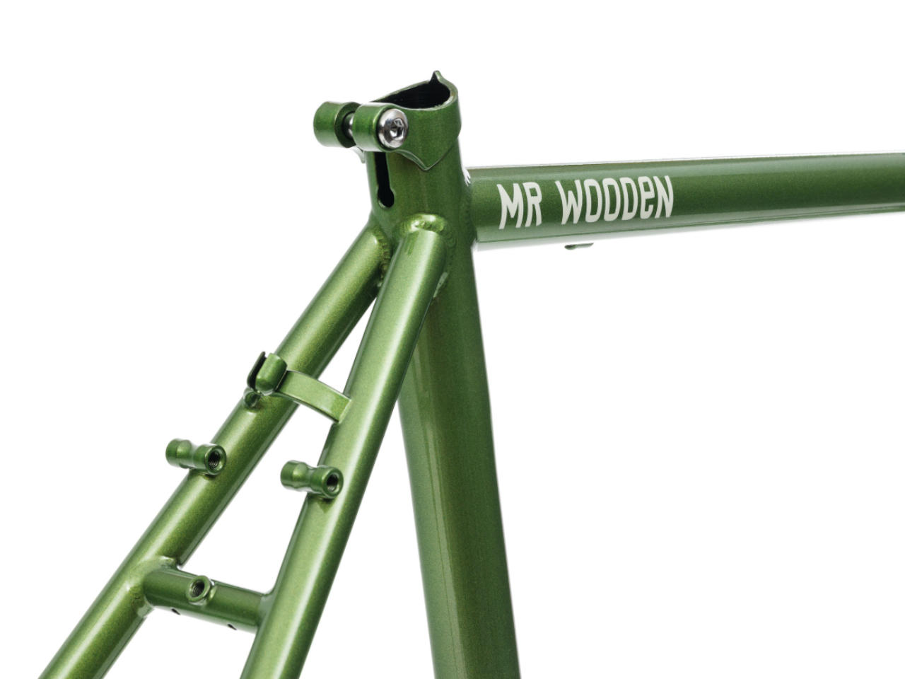 Brother Cycles Mr. Wooden Cantilever Rahmenset grün – Schicke Mütze